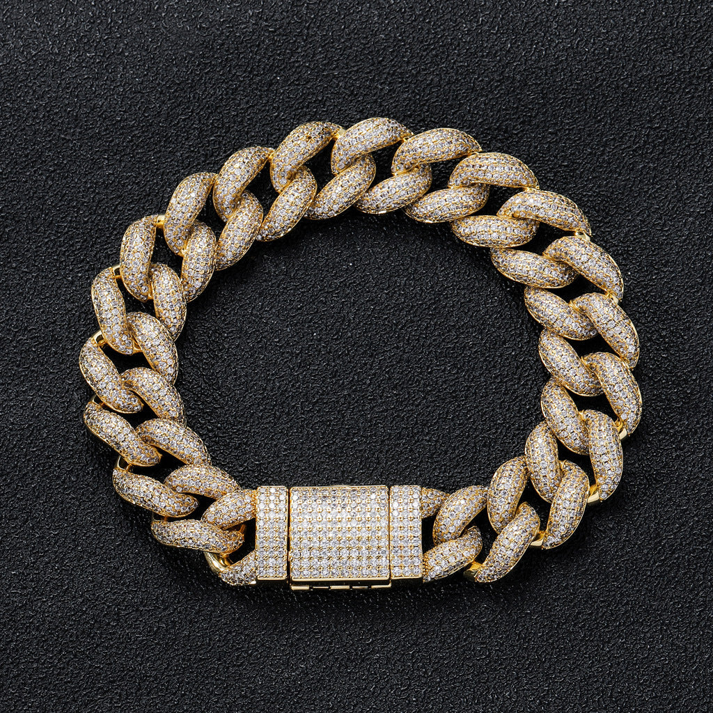 5-Row 15mm Iced Cuban Bracelet