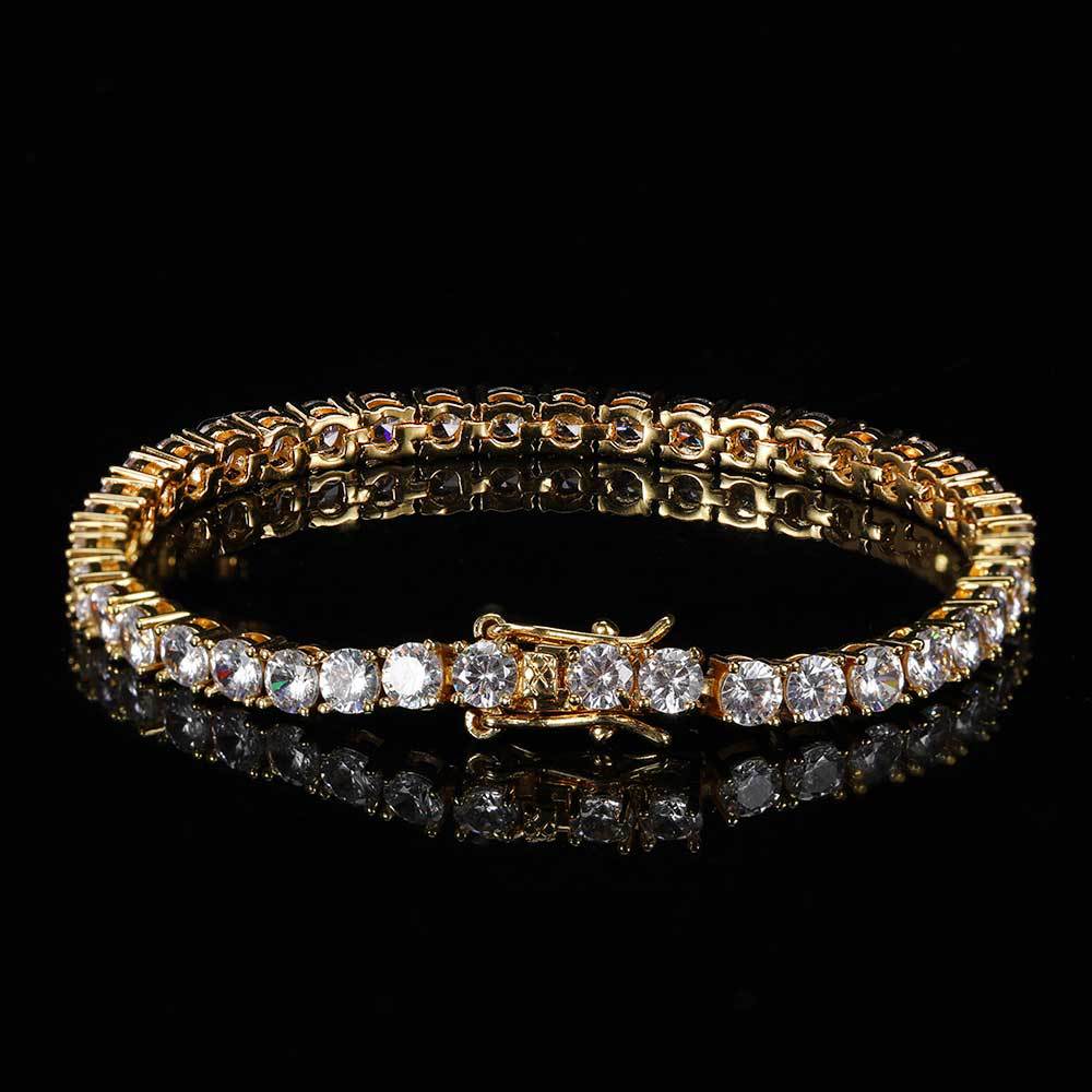 18k Gold-Plated 5mm Tennis Chain # Tennis Bracelet