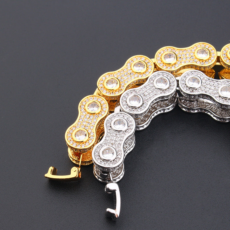 BIKE CHAIN LINK ICED BRACELET