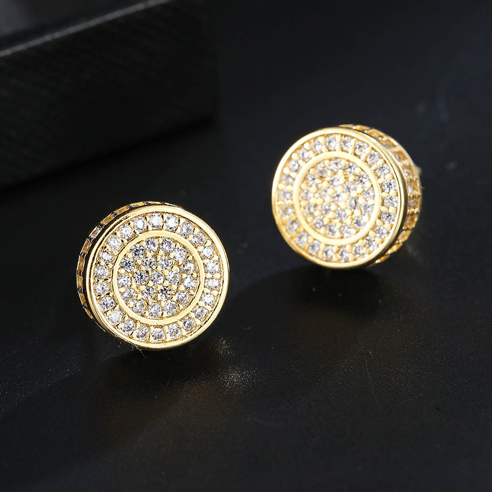 Cylindrical Hip-hop Stud Earrings