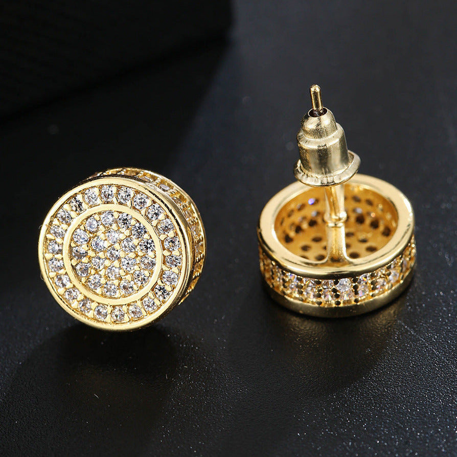 Cylindrical Hip-hop Stud Earrings