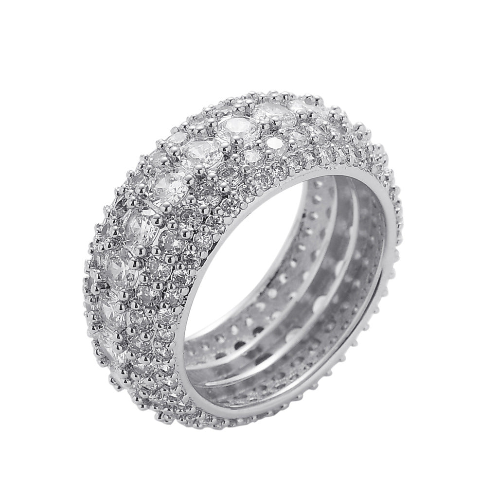 Micro-inlay Iced Out Ring