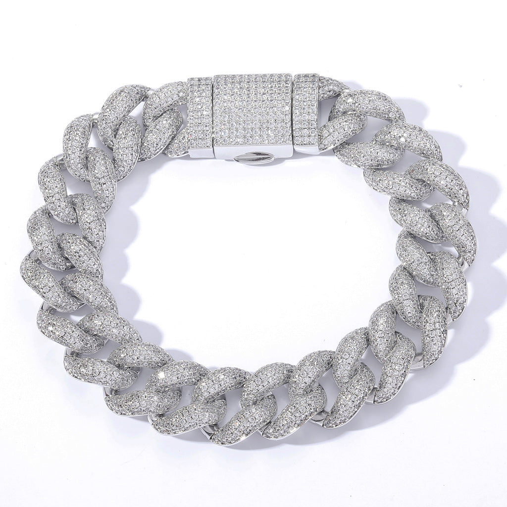 5-Row 15mm Iced Cuban Bracelet