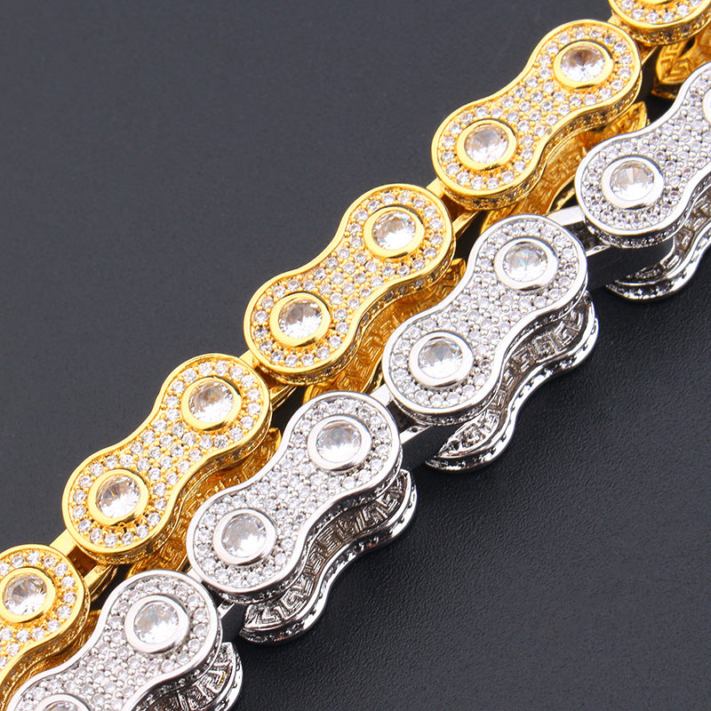 BIKE CHAIN LINK ICED BRACELET