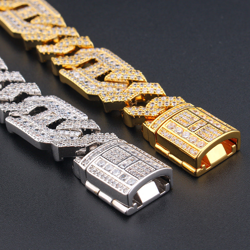 18K Gold-Plated Polygon Cuban Link Bracelet