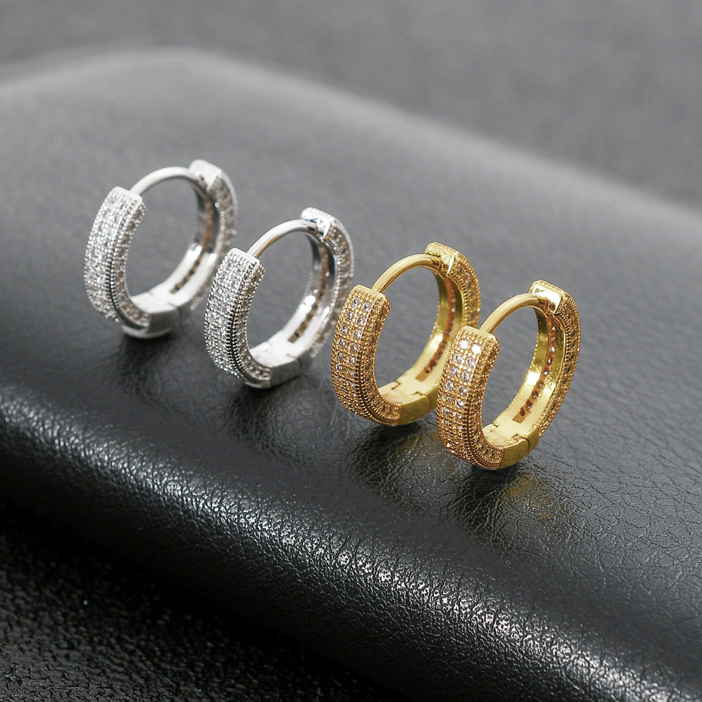 18K Gold-Plated Hip Hop Earring