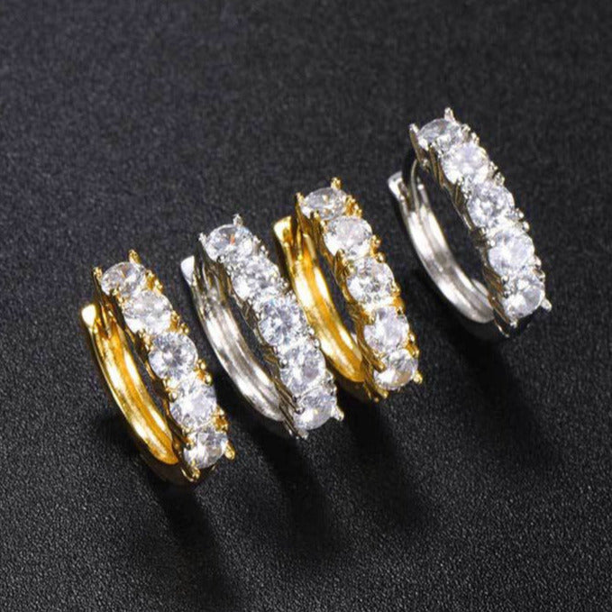 Limited 18K Gold-Plated AAA CZ Hinge Earring