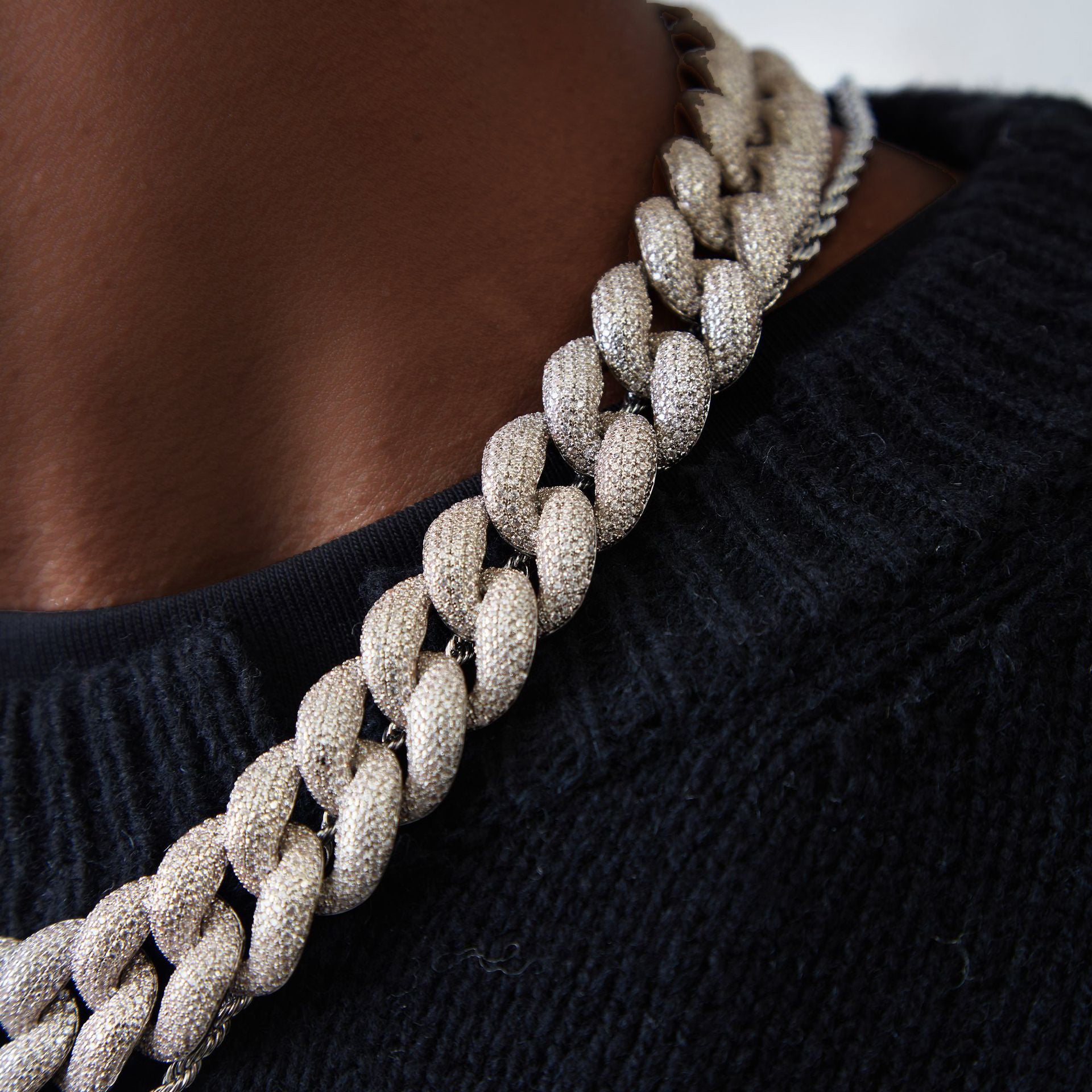 18mm 5-Row Bubble Cuban Link Chain