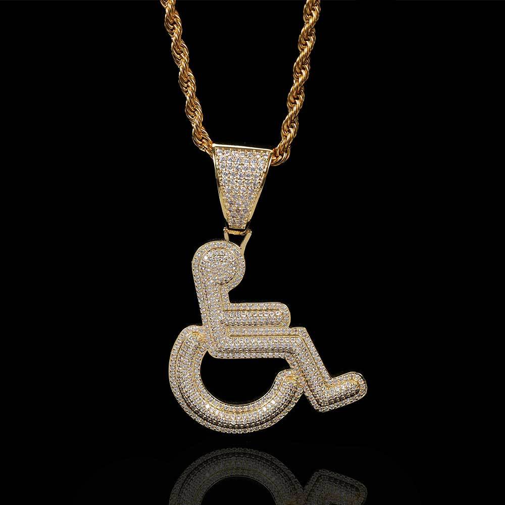 18K Gold-Plated Disabled Sign Necklace