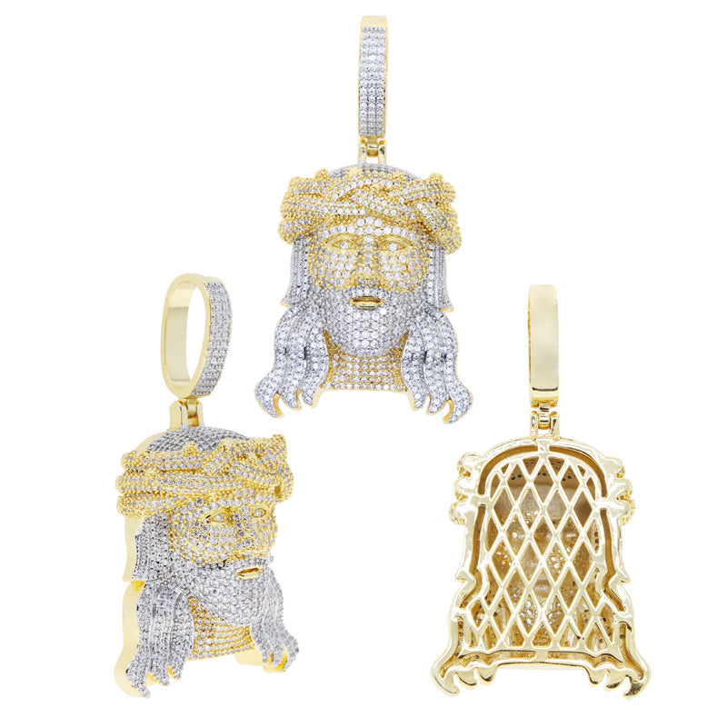 18K Gold-Plated inlayJesus Avatar Pendant