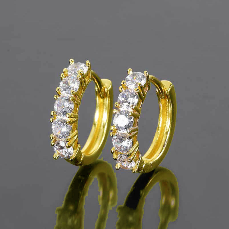 Limited 18K Gold-Plated AAA CZ Hinge Earring