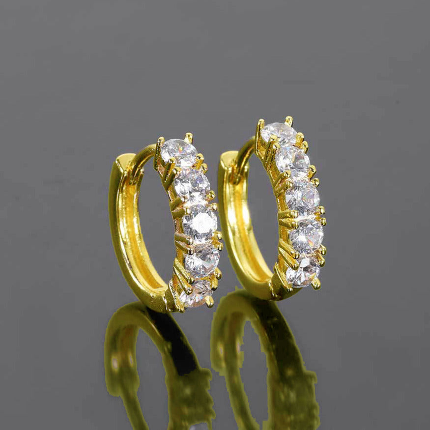 Limited 18K Gold-Plated AAA CZ Hinge Earring