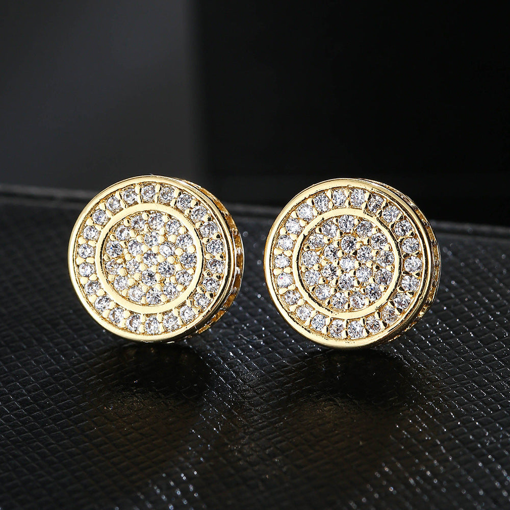 Cylindrical Hip-hop Stud Earrings