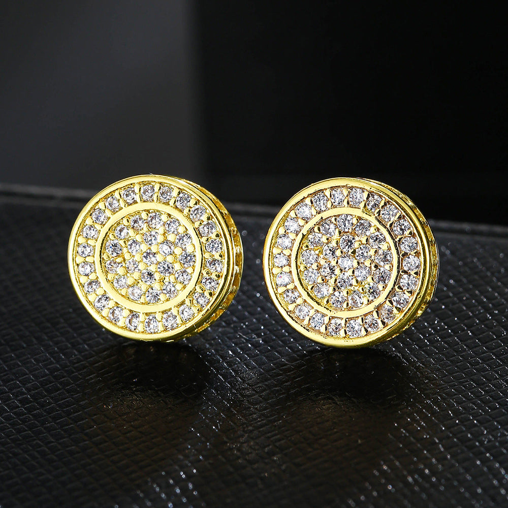 Cylindrical Hip-hop Stud Earrings