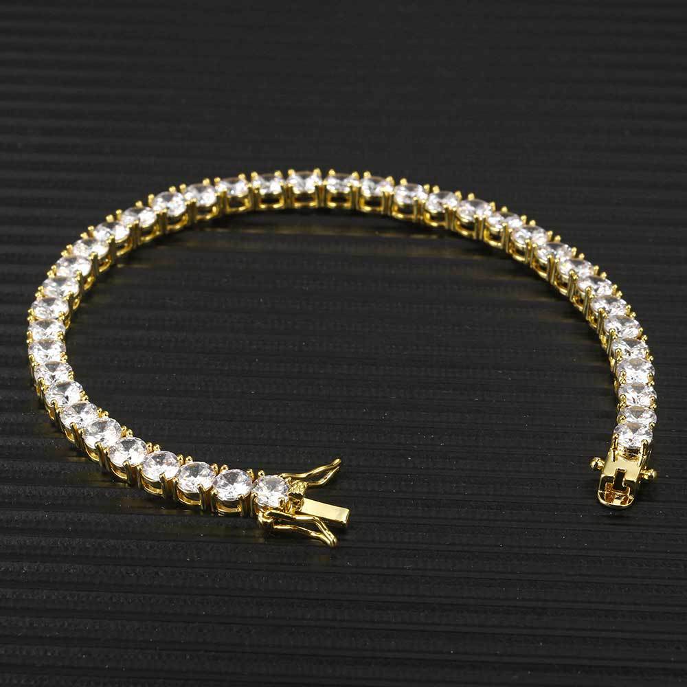 18k Gold-Plated 5mm Tennis Chain # Tennis Bracelet