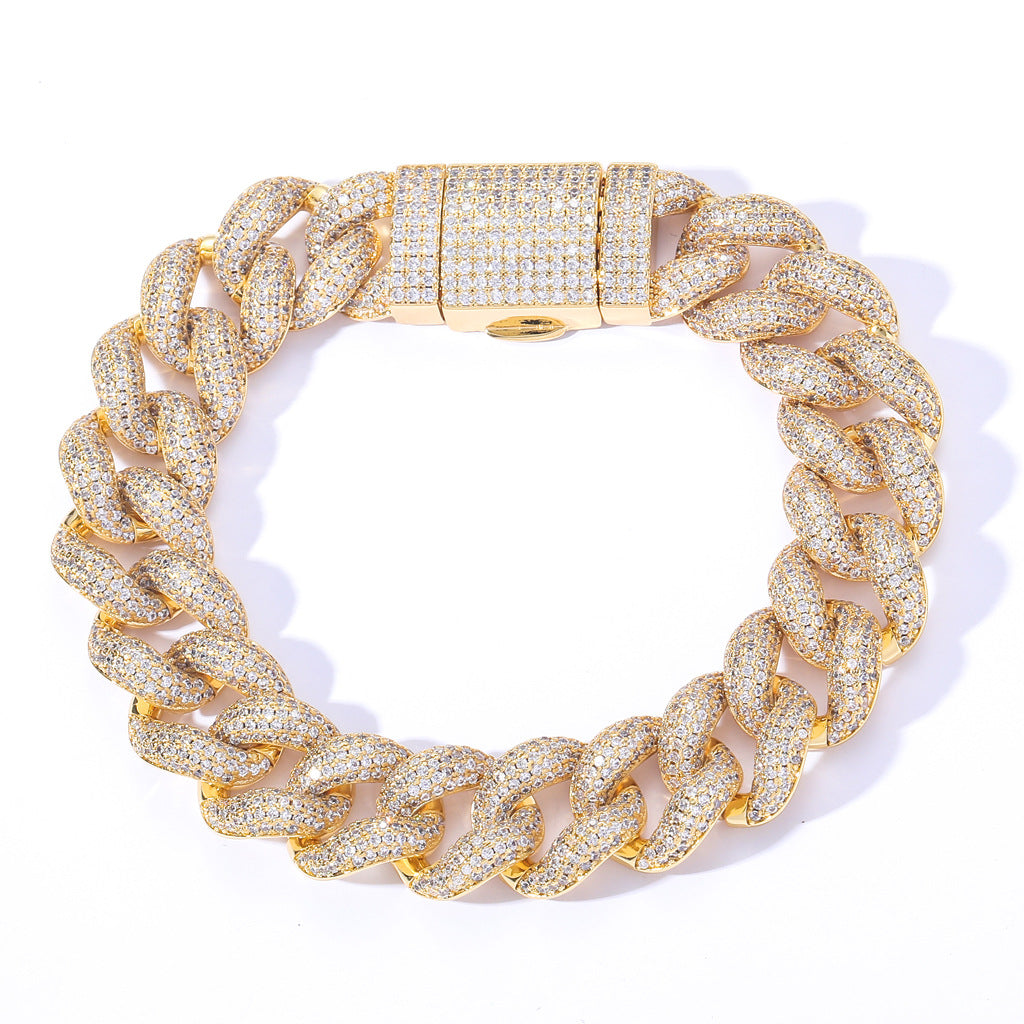 5-Row 15mm Iced Cuban Bracelet