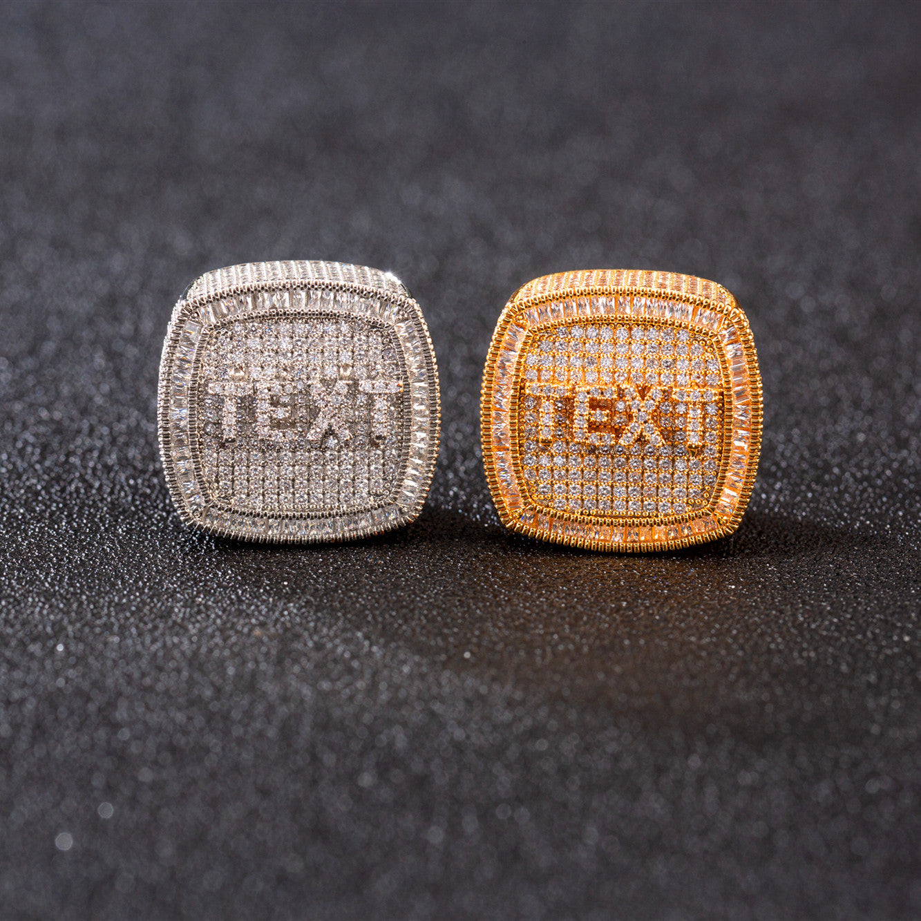 Custom Iced Out Letter 3D Ring