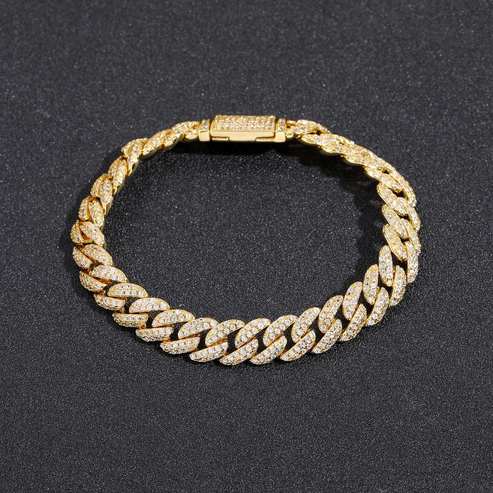 10mm Iced Out Bubble Cuban bracelet