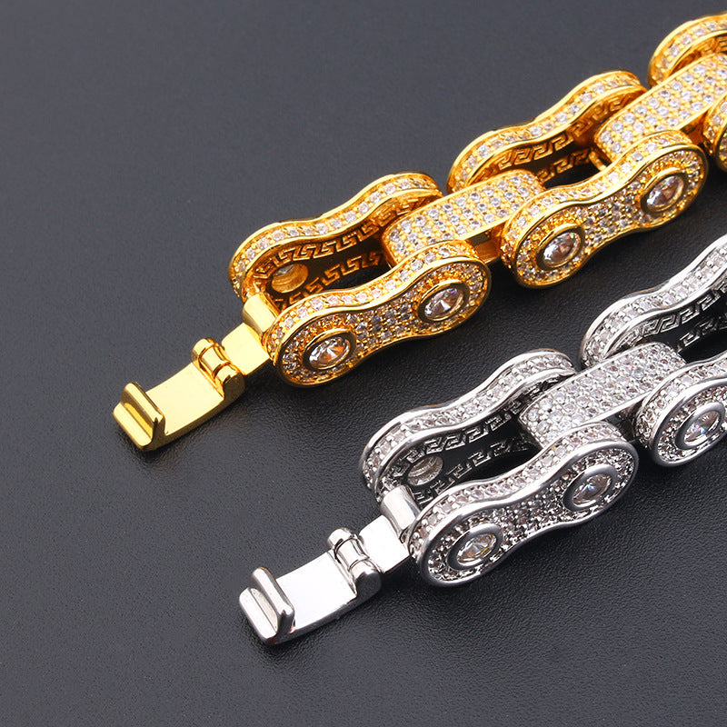 BIKE CHAIN LINK ICED BRACELET