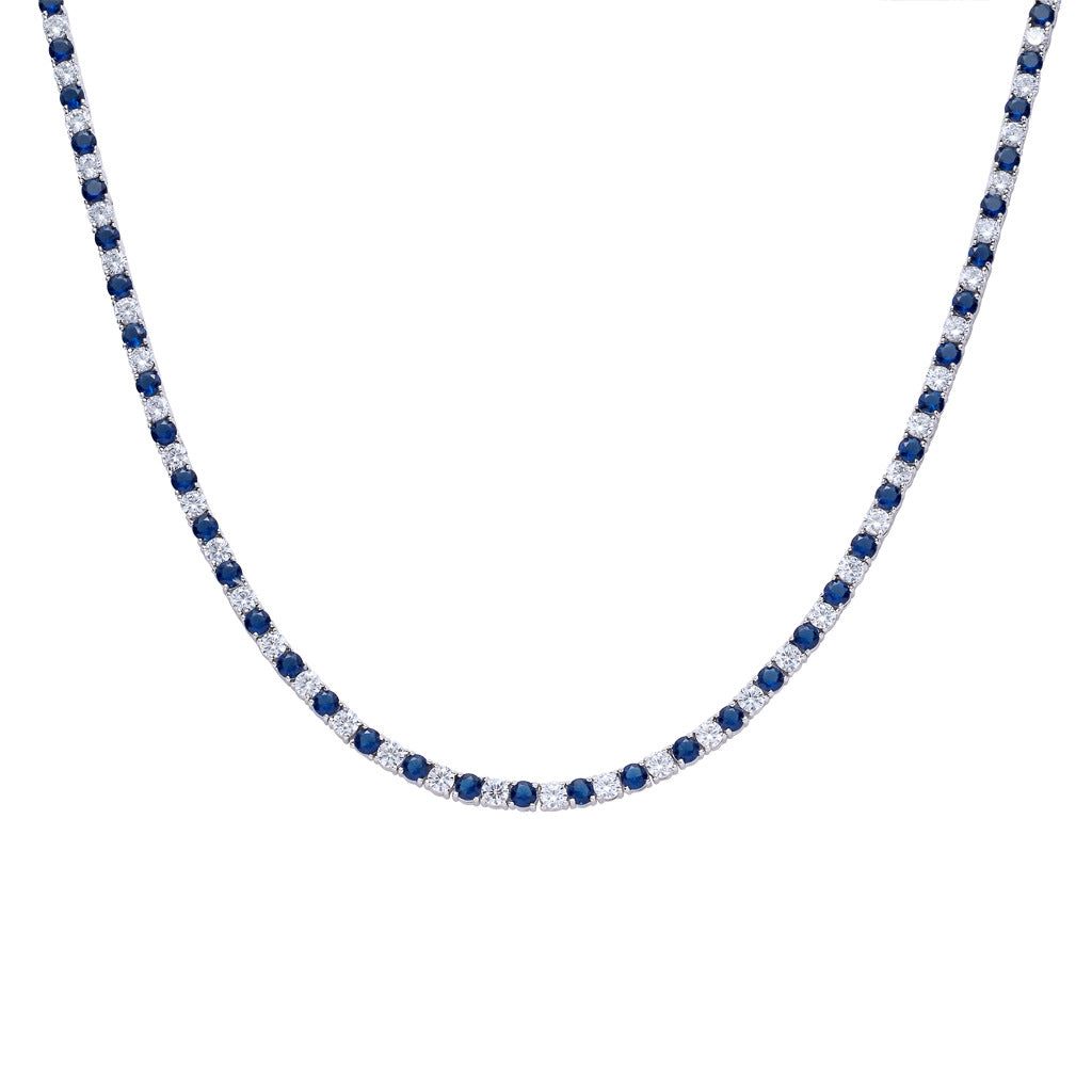 4mm Blue&White Tennis Chain