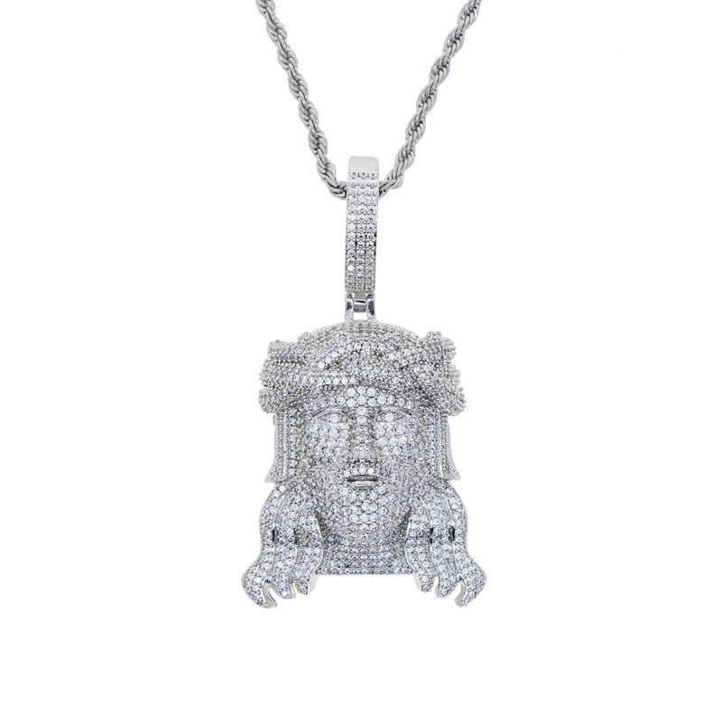 18K Gold-Plated inlayJesus Avatar Pendant