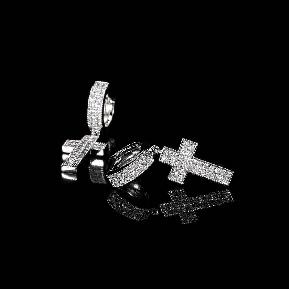 Limited 18K Gold-Plated Cross Earring