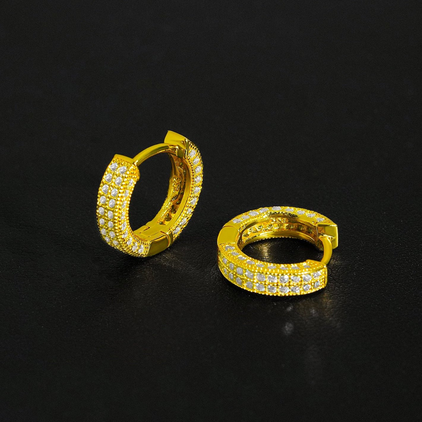 18K Gold-Plated Hip Hop AAA CZ Earring